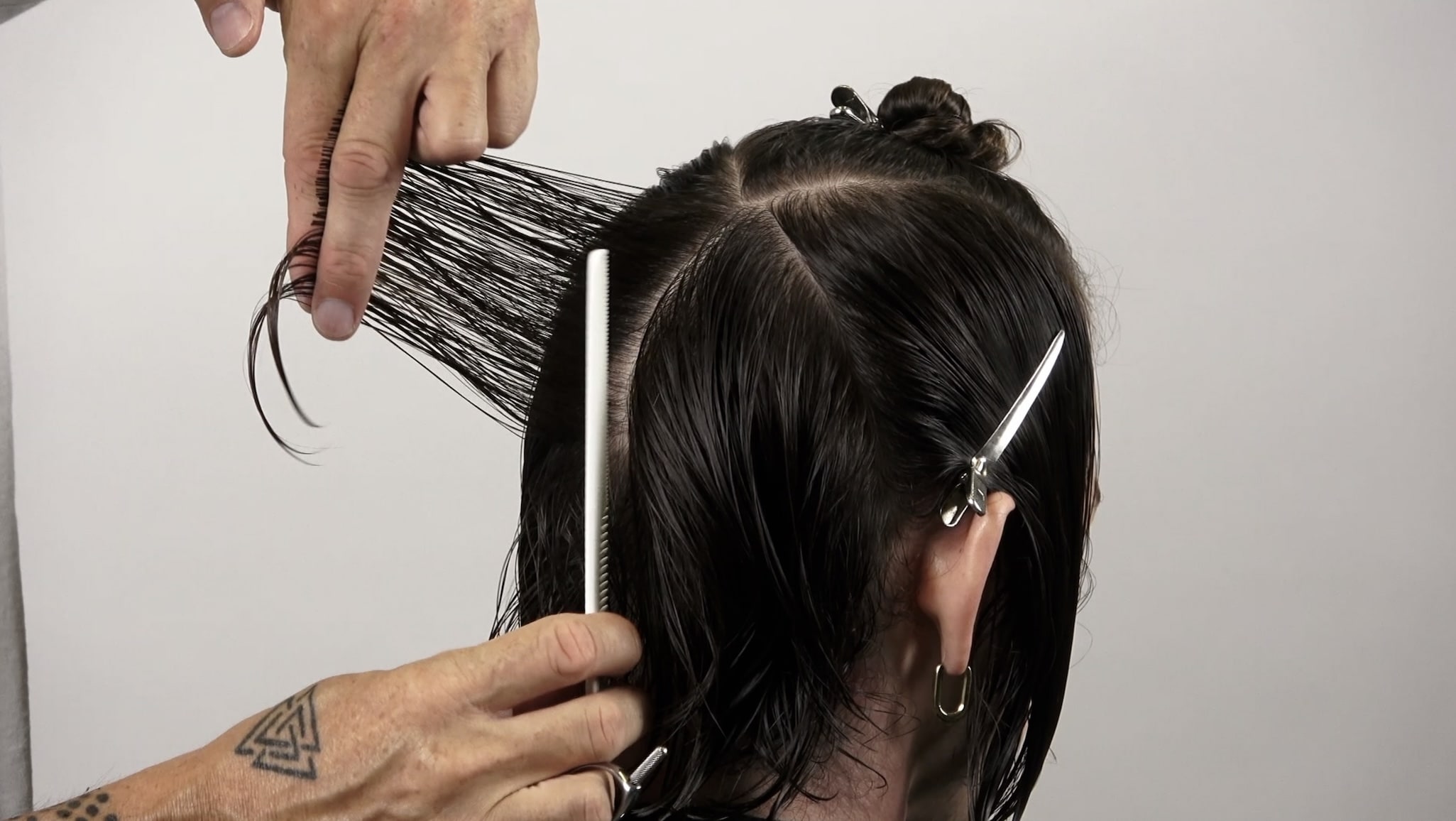 Shaggy Wolfcut - side view with textured ends
