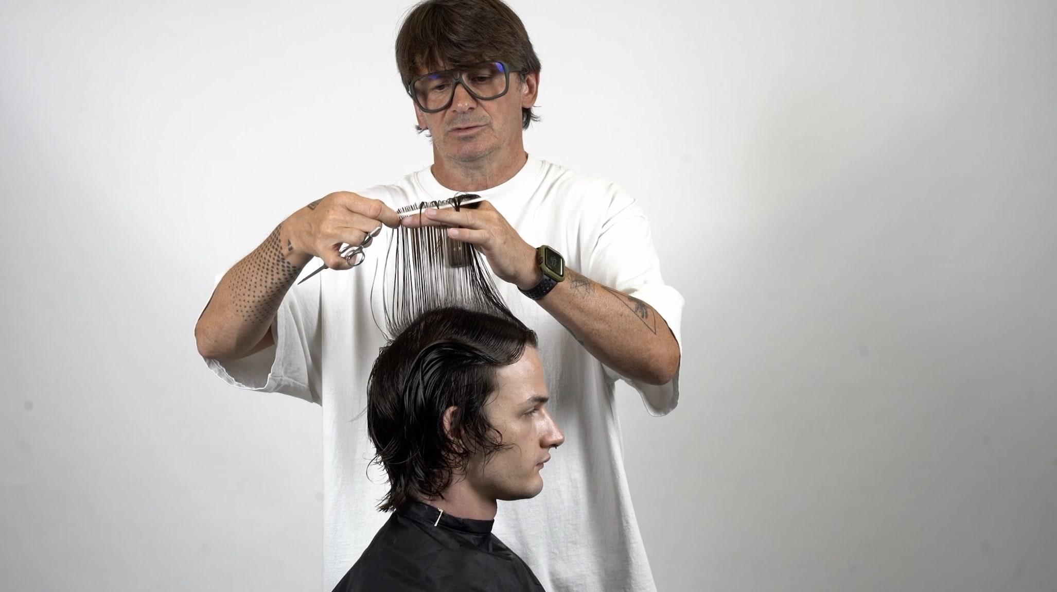 Shaggy Wolfcut - textured men's hairstyle, educator Kamil Cesarski