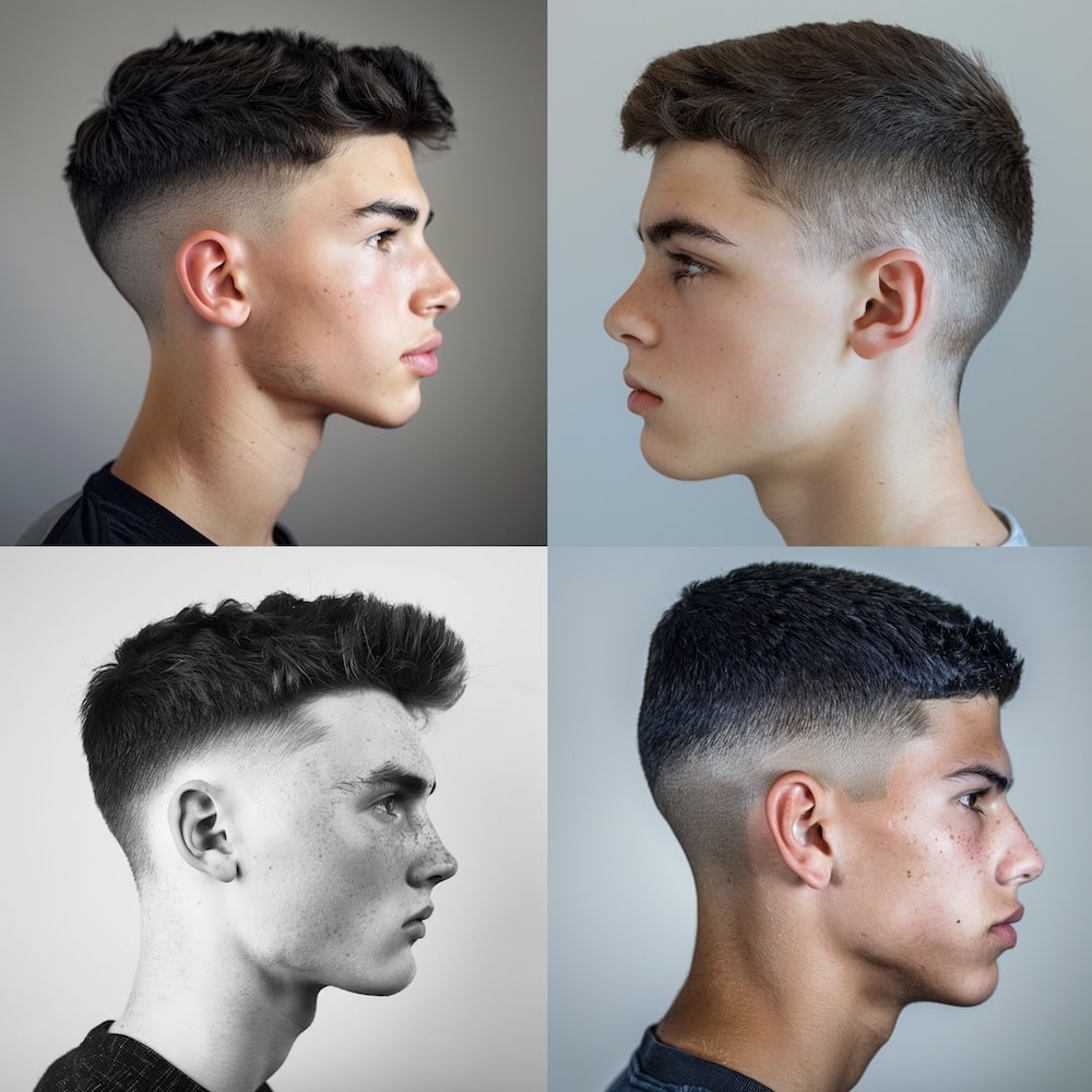 Burst fade created at Connected Hair